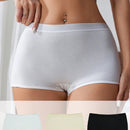 Calzoncillos ajustados casuales de color liso con cintura elastica para mujer