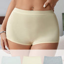 Calzoncillos ajustados casuales de color liso con cintura elastica para mujer