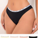 4 piezas pantis minimalistas sin costuras con estampado de letras para mujer