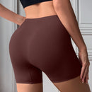 Pantys tipo short para mujer de tela delgada y solida, suaves y comodos shorts sin costura - color cafe