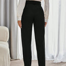 Modichic pantalones de negocios informales versatiles de lino con pierna recta delgada, favorecedores para mujeres