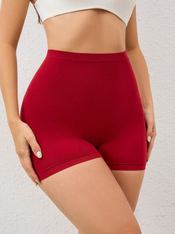 Pantalones cortos de seguridad sencillos de unicolor para mujer para uso diario