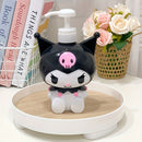 Dispensador de Jabón de Personaje de Dibujos Animados 3D de Sanrio - Gran Capacidad, Diseños de Hello Kitty, Kuromi, My Melody, Cinnamoroll, Botella de Plástico Fácil de Usar para Champú y Gel de Ducha, No Necesita Electricidad, 1 pieza