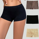 Pantalones cortos de seguridad sin costuras de unicolor y de talle bajo para mujeres