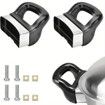 2 juegos de Mango de Soporte Lateral para Cocina, Mango de Oreja para Sartén de Presión, Mango Lateral Universal para Utensilios de Cocina, Mango de Oreja para Olla de Sopa y Olla a Presión, Mango de Reemplazo para Olla, Accesorios para Ollas
