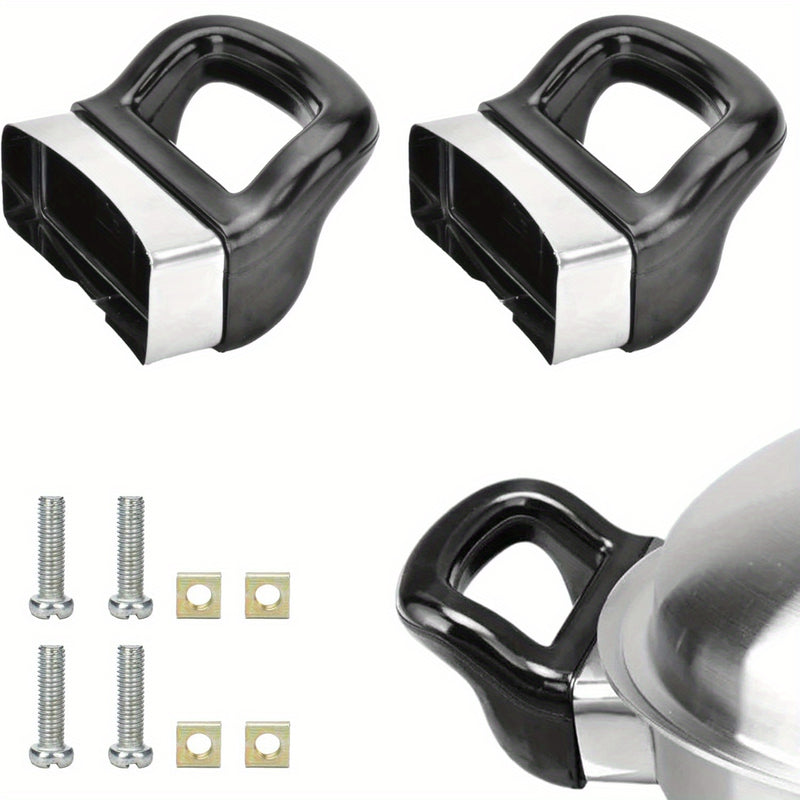2 juegos de Mango de Soporte Lateral para Cocina, Mango de Oreja para Sartén de Presión, Mango Lateral Universal para Utensilios de Cocina, Mango de Oreja para Olla de Sopa y Olla a Presión, Mango de Reemplazo para Olla, Accesorios para Ollas