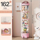 Organizador redondo de plástico para muñecas, 162 cm de alto, impermeable con tapa, capacidad para 80 muñecas, caja multiusos para peluches y otros artículos, ideal para el hogar y regalos, perfecto para decoración de Navidad y Halloween