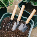 6 Mini Cucharas, Cucharas y Rastrillos Juego de Herramientas de Jardinería Doméstica Mini - Herramientas de Mano de Metal y Madera Duraderas, Cucharas de Macetas de Jardín, Pala de Jardín, Macetas de Mesa, Cucharas de Macetas y Herramientas de Jardinería