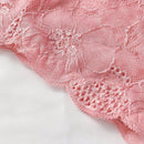 3 piezas tangas de mujer con detalles de encaje, en color liso y transpirables