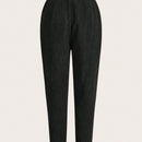 Mulvari pantalones informales de mujer en unicolor entallados