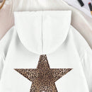 Ezwear sudadera con capucha casual de manga larga con estampado de pentagrama