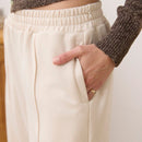Aralina pantalon ancho estilo chandal con bolsillos y detalles de costura de pinzas