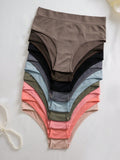 Conjunto de 9 piezas de bragas de mujer de unicolor, comodas y casuales
