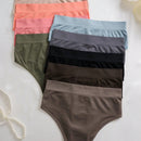 Conjunto de 9 piezas de bragas de mujer de unicolor, comodas y casuales
