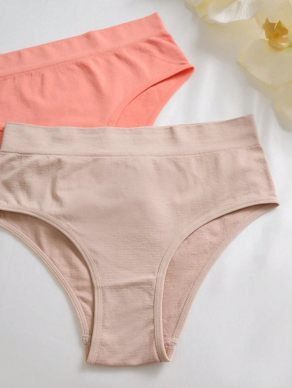 Conjunto de 9 piezas de bragas de mujer de unicolor, comodas y casuales
