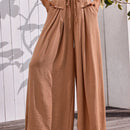 Pantalones de pierna ancha para mujer, uso casual de verano, cintura elastica, pantalones holgados con bolsillos