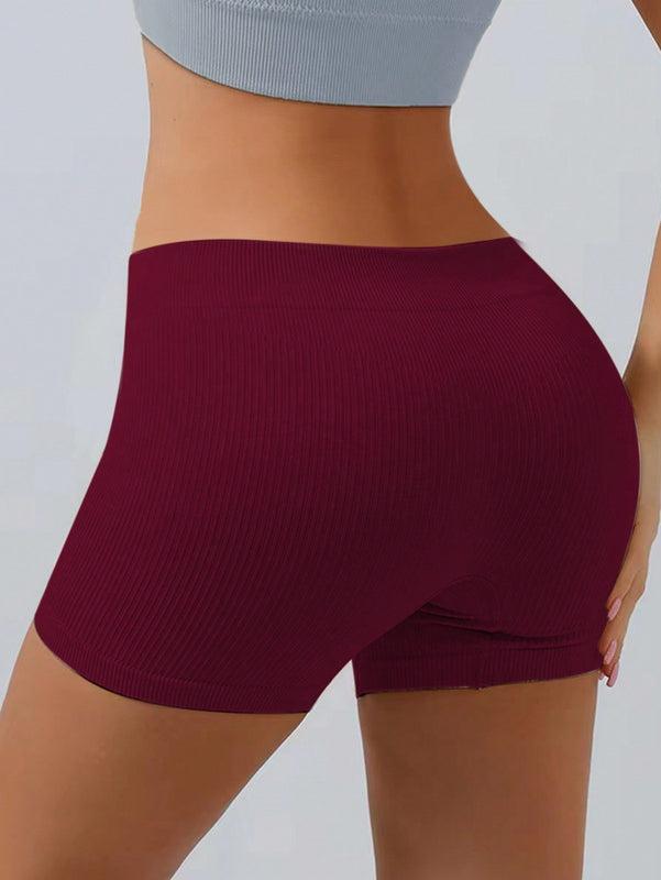 Set de 8 pantalones cortos tipo boyshort de cintura alta, transpirables, elasticos y comodos, de diseno simple, con ropa interior de costilla para mujer - lenceria y ropa interior esencial para uso diario