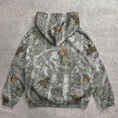 Attitoon sudadera con capucha estampada con camuflaje de ramas de arbol vintage, adecuada para otono/invierno