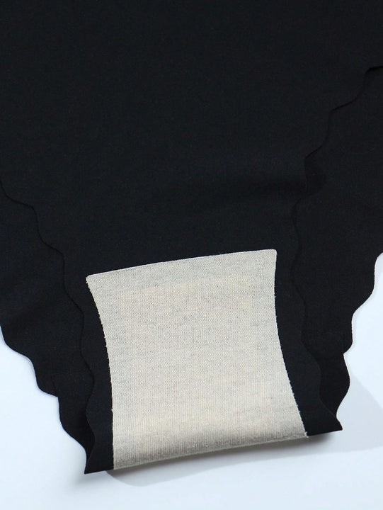 Conjunto de 12 piezas de ropa interior tipo bikini ondulada sin rastros, calzoncillos con forma de abanico, suaves y comodos, ropa interior para damas sexy de cintura baja que no se marca en la bottom