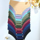Conjunto de 12 piezas de ropa interior tipo bikini ondulada sin rastros, calzoncillos con forma de abanico, suaves y comodos, ropa interior para damas sexy de cintura baja que no se marca en la bottom