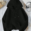 Lune sudadera casual holgada con capucha, de manga larga, con estampado de mariposas, y cordon de ajuste para mujer, apta para otono/invierno