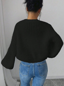 Essnce cardigan holgado y tejido suelto, manga larga informal para otono/invierno
