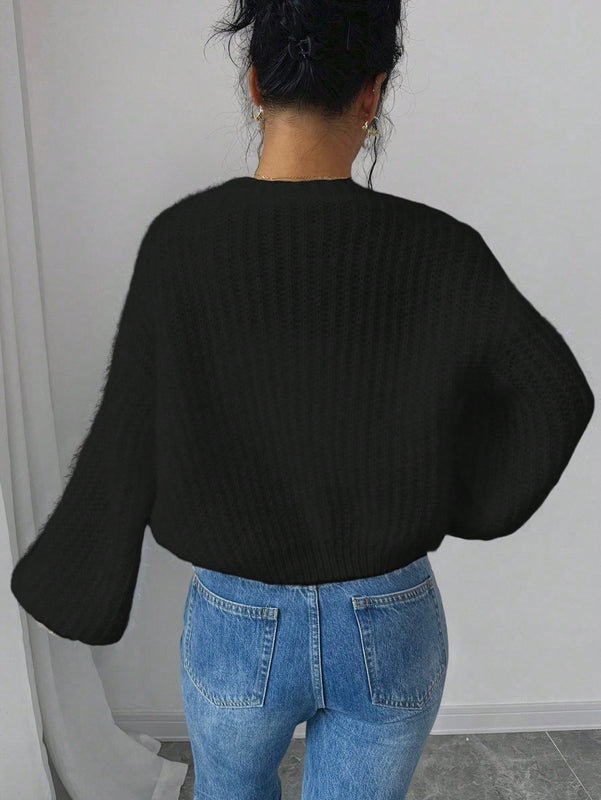 Essnce cardigan holgado y tejido suelto, manga larga informal para otono/invierno
