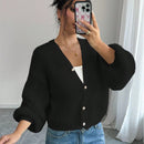 Essnce cardigan holgado y tejido suelto, manga larga informal para otono/invierno