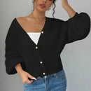 Essnce cardigan holgado y tejido suelto, manga larga informal para otono/invierno