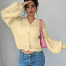 Essnce cardigan holgado y tejido suelto, manga larga informal para otono/invierno