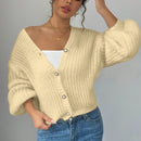 Essnce cardigan holgado y tejido suelto, manga larga informal para otono/invierno