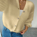 Essnce cardigan holgado y tejido suelto, manga larga informal para otono/invierno
