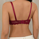 Dazy sujetador de encaje con parches, sexy y transparente, con aros y relleno push-up