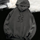 Ezwear sudadera informal tipo streetwear con lema, con corte holgado, estampado negro y rosa, para mujer, otono invierno