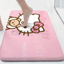 Tapete de entrada SANRIO Hello Kitty con diseño de caricatura, antideslizante, lavable a máquina, para sala, dormitorio o baño, decoración perfecta para fiestas y regalos