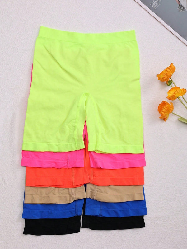 Paquete de 6 bragas tipo boxer informales y comodas de colores multiples, con efecto moldeador, para uso durante las cuatro estaciones, para mujeres