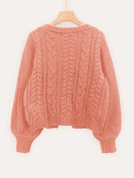 Moosta cardigan casual suelto de unicolor de manga larga con lazada delante para mujer, otono/invierno