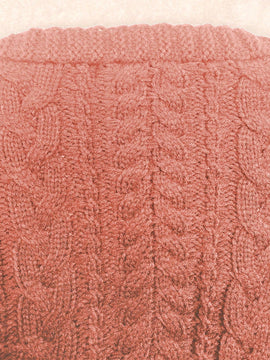 Moosta cardigan informal de manga de globo con nudo delantero de unicolor para otono/invierno
