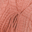 Moosta cardigan informal de manga de globo con nudo delantero de unicolor para otono/invierno