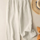 Zanzea pantalones anchos de pierna larga casuales y sueltos con cintura elastica de moda para mujer, pantalones chino de color solido