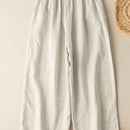 Zanzea pantalones anchos de pierna larga casuales y sueltos con cintura elastica de moda para mujer, pantalones chino de color solido