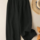 Zanzea pantalones anchos de pierna larga casuales y sueltos con cintura elastica de moda para mujer, pantalones chino de color solido