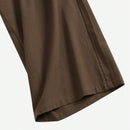 Zanzea pantalones anchos casuales de mujer con cintura elastica y pierna ancha, pantalones de sarga lisos