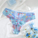 Tanga de encaje transparente y sexy con diseno de mariposa