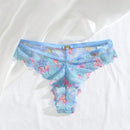 Tanga de encaje transparente y sexy con diseno de mariposa
