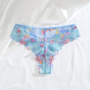 Tanga de encaje transparente y sexy con diseno de mariposa