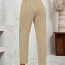 Lune pantalones de mujer casuales a rayas nauticas y entallados, para otono