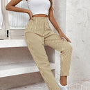 Lune pantalones de mujer casuales a rayas nauticas y entallados, para otono