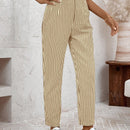 Lune pantalones de mujer casuales a rayas nauticas y entallados, para otono