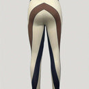 Pantalones informales con bloque de color y pespuntes, con efecto moldeador y elasticidad, pantalones sexy, ropa de mujer